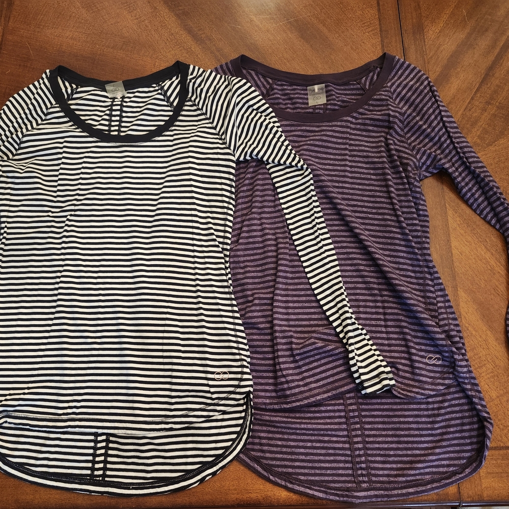 CALIA by Carrie Underwood Striped Long Sleeve Tops